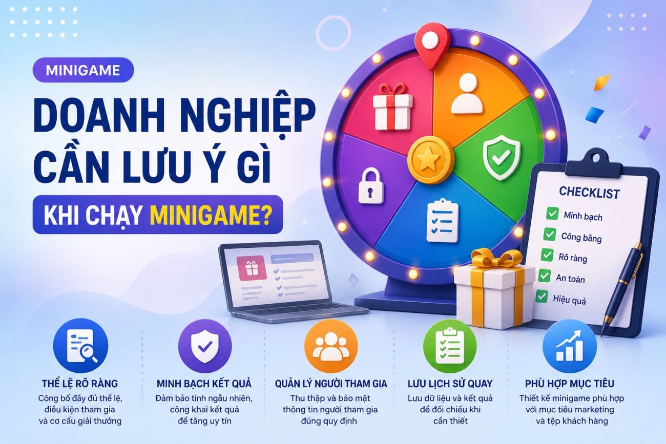 Chạy minigame vòng quay may mắn trên website có cần xin phép không?